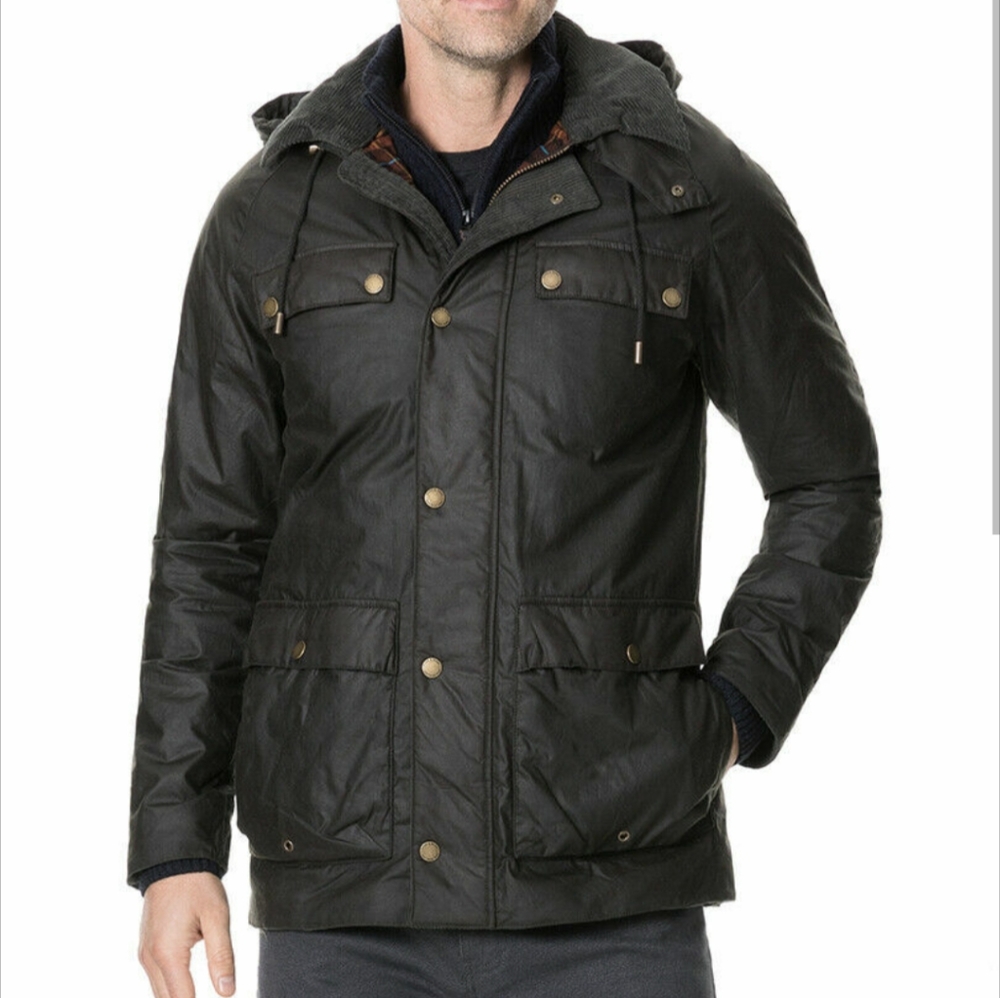 Rodd and Gunn Glenorchy 4 oz Waxed Field Jacket in Dark Olive